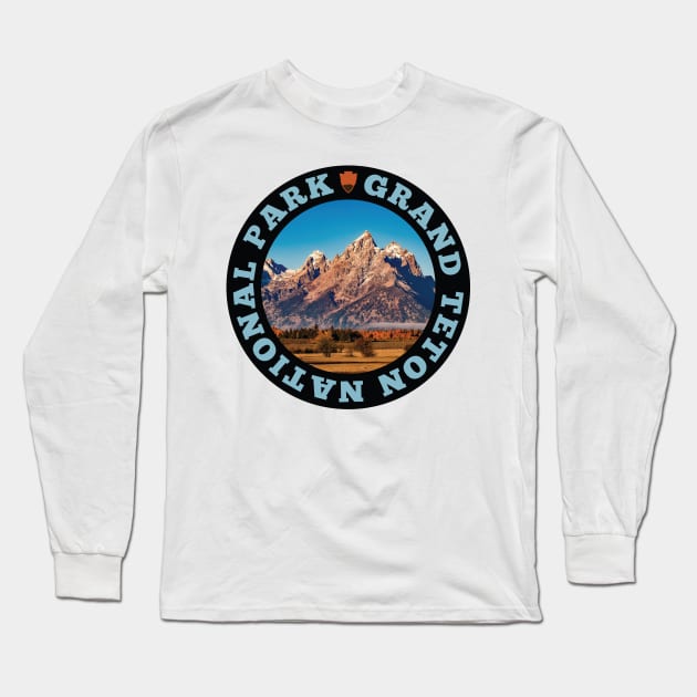 Grand Teton National Park circle Long Sleeve T-Shirt by nylebuss